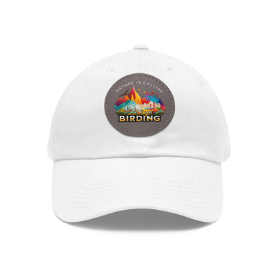 The Nerdy Birder - "Let's Go Birding"  Dad Hat, Leather Patch Cap, Perfect Gift for Dads, Nature Lovers, Casual Style Cap, Summer Accessories