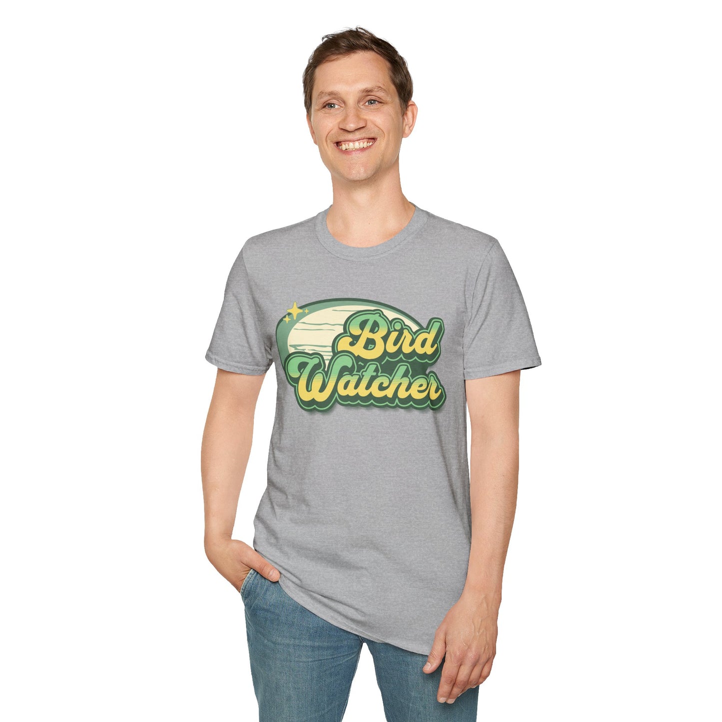 Bird Watcher Unisex Softstyle T-Shirt - Retro Vibe Tee for Casual Wear