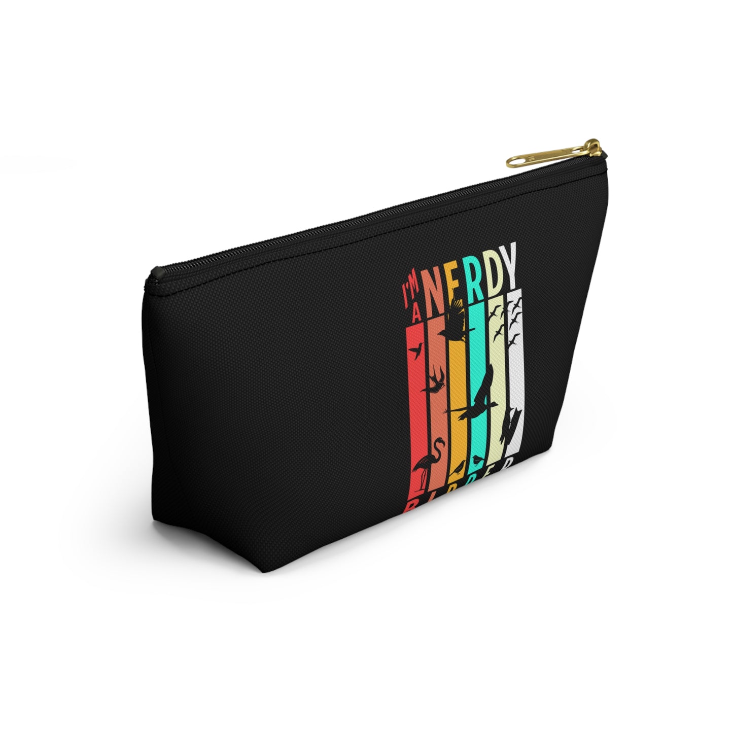 I'm A Nerdy Birder Accessory Pouch - Colorful Bird Lover Organizer, Gift for Birdwatchers, Makeup Case, Travel Pouch