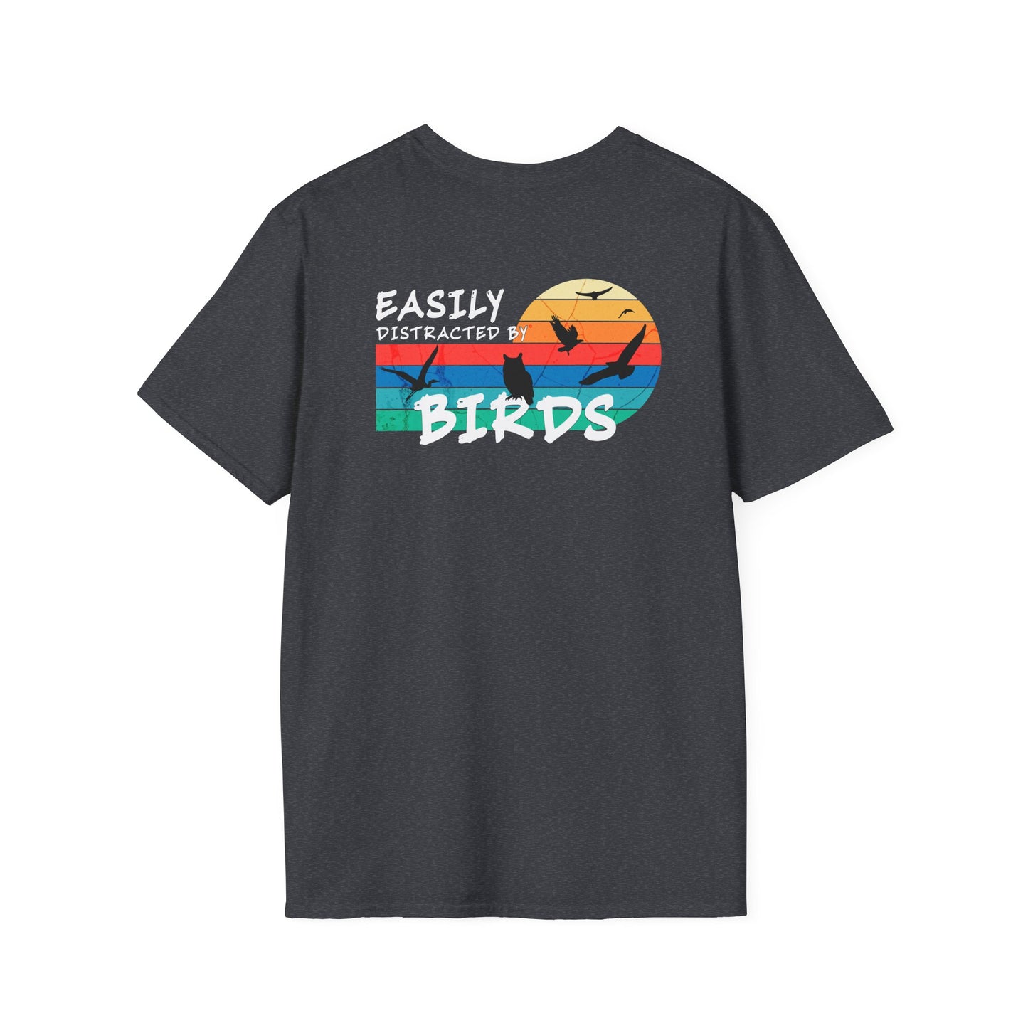 Easily Distracted by Birds – Sunset Back Graphic T-Shirt