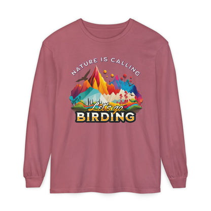 Nature Calling Birding T-Shirt - Unisex Long Sleeve