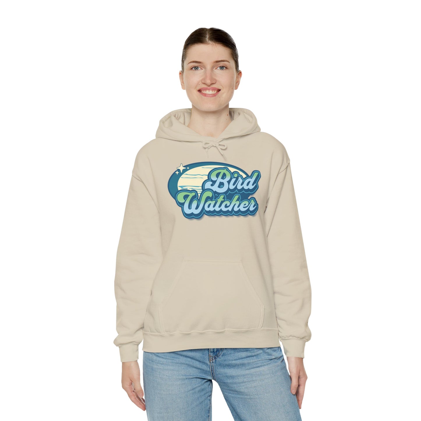 The Nerdy Birder Bird Watcher Teal Unisex Hoodie - Cozy Sweatshirt for Nature Lovers