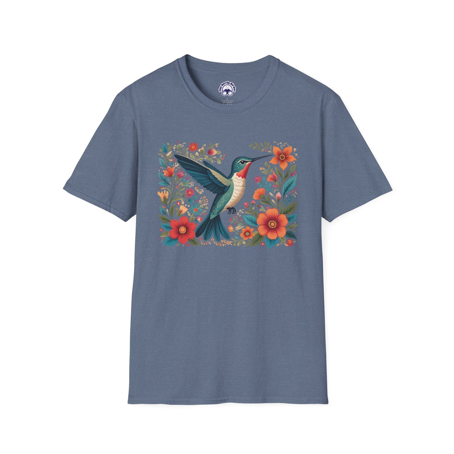 Hummingbird in Bloom Unisex Softstyle T-Shirt