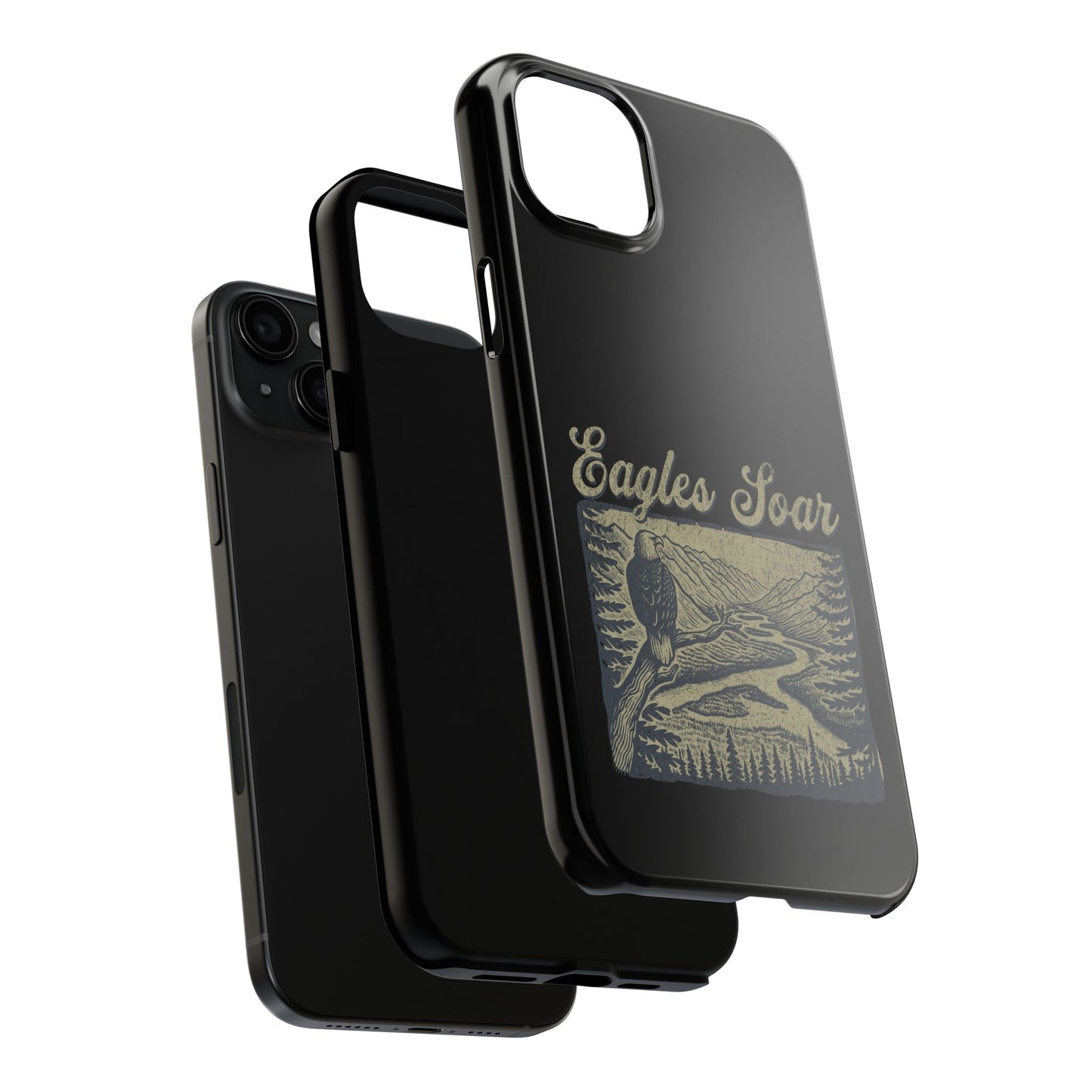 The Nerdy Birder - Eagles Soar Tough Phone Case, Nature Lover Gift, Hiking Accessory, Wildlife Enthusiast, Adventure Protection Case